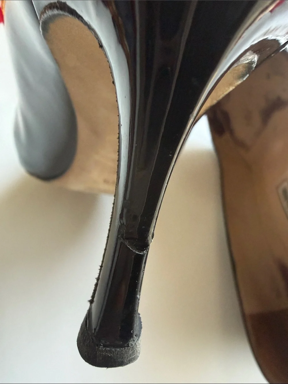 Manolo Blahnik Black Leather Pumps Heel size 39.5 US 9.5